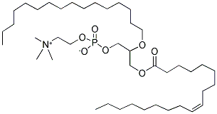 1-O-OLEYL-2-O-HEXADECYL-RAC-GLYCERO-3-PHOSPHOCHOLINE Struktur