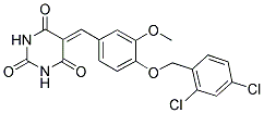 5-{4-[(2,4-DICHLOROBENZYL)OXY]-3-METHOXYBENZYLIDENE}PYRIMIDINE-2,4,6(1H,3H,5H)-TRIONE Struktur