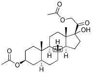 5-ALPHA-PREGNAN-3-BETA, 17,21-TRIOL-20-ONE 3,21-DIACETATE Struktur