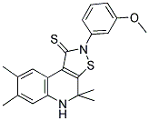 2-(3-METHOXYPHENYL)-4,4,7,8-TETRAMETHYL-4,5-DIHYDROISOTHIAZOLO[5,4-C]QUINOLINE-1(2H)-THIONE Struktur