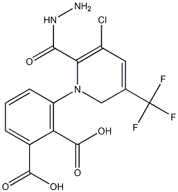 2-((2-[3-CHLORO-5-(TRIFLUOROMETHYL)-2-PYRIDINYL]HYDRAZINO)CARBONYL)BENZENECARBOXYLIC ACID Struktur