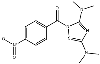 [3,5-BIS(DIMETHYLAMINO)-1H-1,2,4-TRIAZOL-1-YL](4-NITROPHENYL)METHANONE Struktur