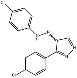 3-(4-CHLOROPHENYL)-4H-PYRAZOL-4-ONE N-(4-CHLOROPHENYL)HYDRAZONE Struktur