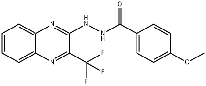 4-METHOXY-N'-[3-(TRIFLUOROMETHYL)-2-QUINOXALINYL]BENZENECARBOHYDRAZIDE Struktur