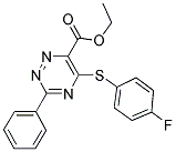 ETHYL 5-[(4-FLUOROPHENYL)SULFANYL]-3-PHENYL-1,2,4-TRIAZINE-6-CARBOXYLATE Struktur