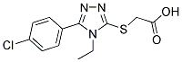 [[5-(4-CHLOROPHENYL)-4-ETHYL-4H-1,2,4-TRIAZOL-3-YL]THIO]ACETIC ACID Struktur