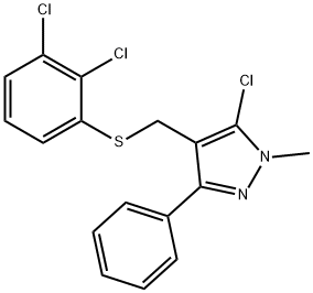 (5-CHLORO-1-METHYL-3-PHENYL-1H-PYRAZOL-4-YL)METHYL 2,3-DICHLOROPHENYL SULFIDE Struktur