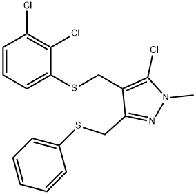 (5-CHLORO-4-([(2,3-DICHLOROPHENYL)SULFANYL]METHYL)-1-METHYL-1H-PYRAZOL-3-YL)METHYL PHENYL SULFIDE Struktur