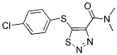 5-[(4-CHLOROPHENYL)SULFANYL]-N,N-DIMETHYL-1,2,3-THIADIAZOLE-4-CARBOXAMIDE Struktur