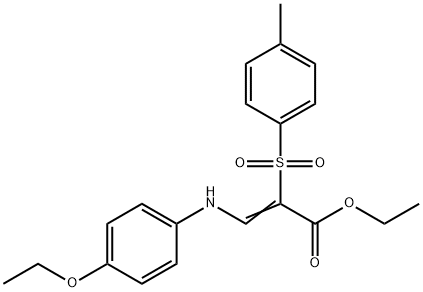 ETHYL 3-((4-ETHOXYPHENYL)AMINO)-2-((4-METHYLPHENYL)SULFONYL)PROP-2-ENOATE Struktur