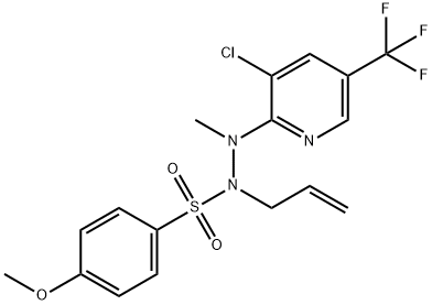 N-ALLYL-N'-[3-CHLORO-5-(TRIFLUOROMETHYL)-2-PYRIDINYL]-4-METHOXY-N'-METHYLBENZENESULFONOHYDRAZIDE Struktur