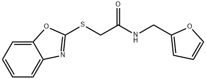 2-(1,3-BENZOXAZOL-2-YLTHIO)-N-(2-FURYLMETHYL)ACETAMIDE Struktur