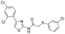 2-[(3-CHLOROPHENYL)SULFANYL]-N-[4-(2,4-DICHLOROPHENYL)-1,3-THIAZOL-2-YL]ACETAMIDE Struktur