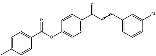 4-[3-(3-CHLOROPHENYL)ACRYLOYL]PHENYL 4-METHYLBENZENECARBOXYLATE Struktur