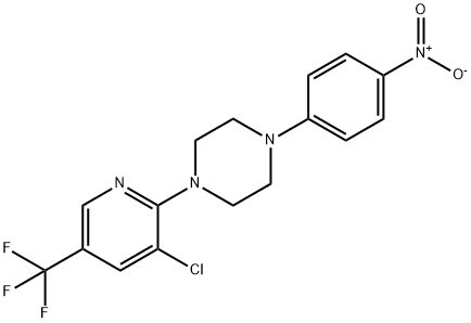 1-[3-CHLORO-5-(TRIFLUOROMETHYL)-2-PYRIDINYL]-4-(4-NITROPHENYL)PIPERAZINE Struktur