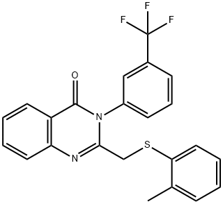 2-([(2-METHYLPHENYL)SULFANYL]METHYL)-3-[3-(TRIFLUOROMETHYL)PHENYL]-4(3H)-QUINAZOLINONE Struktur