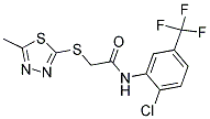 N-[2-CHLORO-5-(TRIFLUOROMETHYL)PHENYL]-2-[(5-METHYL-1,3,4-THIADIAZOL-2-YL)SULFANYL]ACETAMIDE Struktur