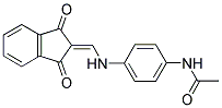 N-(4-(((1,3-DIOXOINDAN-2-YLIDENE)METHYL)AMINO)PHENYL)ETHANAMIDE Struktur