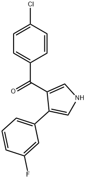 (4-CHLOROPHENYL)[4-(3-FLUOROPHENYL)-1H-PYRROL-3-YL]METHANONE Struktur