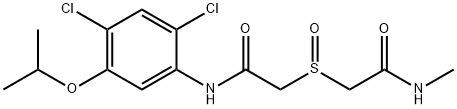 2-([2-(2,4-DICHLORO-5-ISOPROPOXYANILINO)-2-OXOETHYL]SULFINYL)-N-METHYLACETAMIDE Struktur