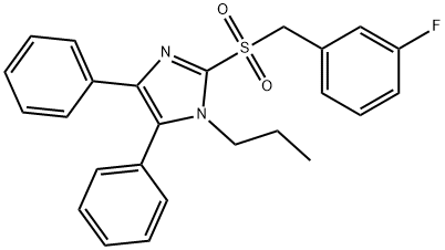 2-[(3-FLUOROBENZYL)SULFONYL]-4,5-DIPHENYL-1-PROPYL-1H-IMIDAZOLE Struktur