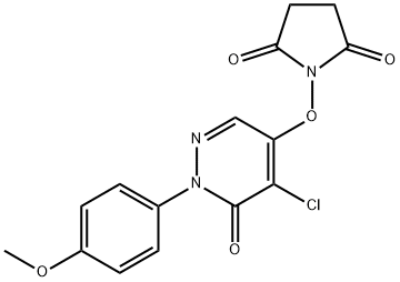 1-([5-CHLORO-1-(4-METHOXYPHENYL)-6-OXO-1,6-DIHYDRO-4-PYRIDAZINYL]OXY)DIHYDRO-1H-PYRROLE-2,5-DIONE Struktur