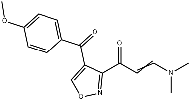 3-(DIMETHYLAMINO)-1-[4-(4-METHOXYBENZOYL)-3-ISOXAZOLYL]-2-PROPEN-1-ONE Struktur