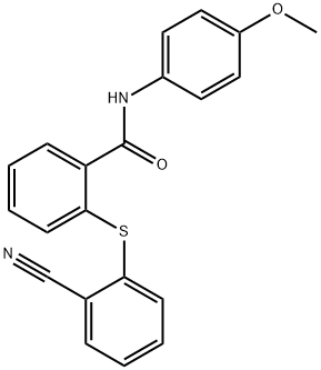 2-[(2-CYANOPHENYL)SULFANYL]-N-(4-METHOXYPHENYL)BENZENECARBOXAMIDE Struktur