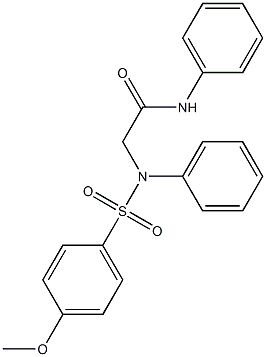 2-([(4-METHOXYPHENYL)SULFONYL]ANILINO)-N-PHENYLACETAMIDE Struktur