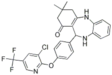 2,10-DIAZA-9-(4-(3-CHLORO-5-(TRIFLUOROMETHYL)(2-PYRIDYLOXY))PHENYL)-5,5-DIMETHYLTRICYCLO[9.4.0.0(3,8)]PENTADECA-1(15),3(8),11(12),13-TETRAEN-7-ONE Struktur