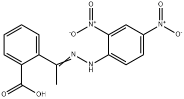 2-(1-[(E)-2-(2,4-DINITROPHENYL)HYDRAZONO]ETHYL)BENZENECARBOXYLIC ACID Struktur