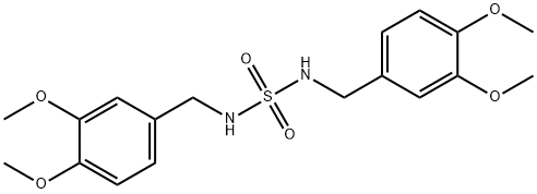 N,N'-BIS(3,4-DIMETHOXYBENZYL)SULFAMIDE Struktur