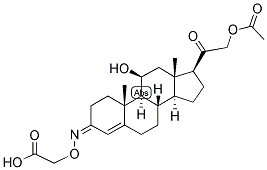 4-PREGNEN-11-BETA, 21-DIOL-3,20-DIONE 21-ACETATE, 3-O-CARBOXYMETHYLOXIME Struktur