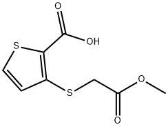 3-[(2-METHOXY-2-OXOETHYL)SULFANYL]-2-THIOPHENECARBOXYLIC ACID Struktur