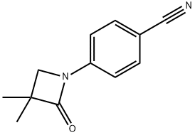 4-(3,3-DIMETHYL-2-OXO-1-AZETANYL)BENZENECARBONITRILE Struktur