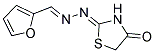 2-FURALDEHYDE [(2Z)-4-OXO-1,3-THIAZOLIDIN-2-YLIDENE]HYDRAZONE Struktur