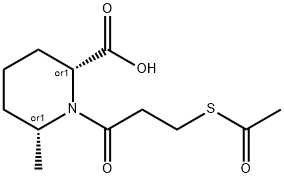 1-(3-ACETYLSULFANYL-PROPIONYL)-6-METHYL-PIPERIDINE-2-CARBOXYLIC ACID Struktur