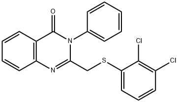 2-([(2,3-DICHLOROPHENYL)SULFANYL]METHYL)-3-PHENYL-4(3H)-QUINAZOLINONE Struktur