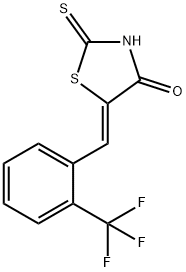 2-THIOXO-5-((Z)-[2-(TRIFLUOROMETHYL)PHENYL]METHYLIDENE)-1,3-THIAZOLAN-4-ONE Struktur