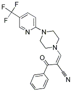 2-(PHENYLCARBONYL)-3-(4-(5-(TRIFLUOROMETHYL)(2-PYRIDYL))PIPERAZINYL)PROP-2-ENENITRILE Struktur