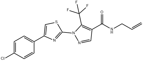 N-ALLYL-1-[4-(4-CHLOROPHENYL)-1,3-THIAZOL-2-YL]-5-(TRIFLUOROMETHYL)-1H-PYRAZOLE-4-CARBOXAMIDE Struktur