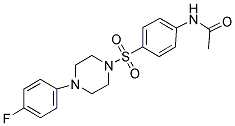 N-(4-((4-(4-FLUOROPHENYL)PIPERAZINYL)SULFONYL)PHENYL)ETHANAMIDE Struktur