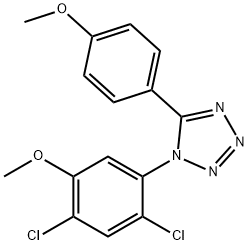 1-(2,4-DICHLORO-5-METHOXYPHENYL)-5-(4-METHOXYPHENYL)-1H-1,2,3,4-TETRAAZOLE Struktur