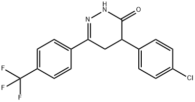 4-(4-CHLOROPHENYL)-6-[4-(TRIFLUOROMETHYL)PHENYL]-4,5-DIHYDRO-3(2H)-PYRIDAZINONE Struktur