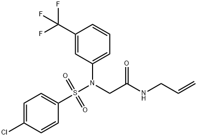 N-ALLYL-2-[[(4-CHLOROPHENYL)SULFONYL]-3-(TRIFLUOROMETHYL)ANILINO]ACETAMIDE Struktur