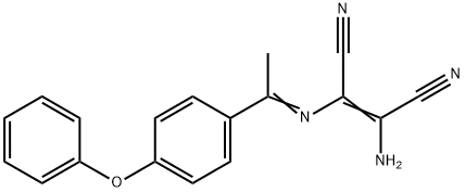 2-AMINO-1-(1-AZA-2-(4-PHENOXYPHENYL)PROP-1-ENYL)ETHENE-1,2-DICARBONITRILE Struktur