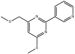 4-(METHYLSULFANYL)-6-[(METHYLSULFANYL)METHYL]-2-(3-PYRIDINYL)PYRIMIDINE Struktur