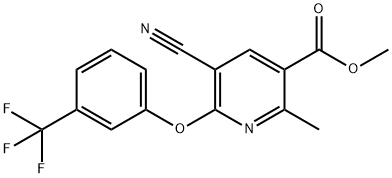 METHYL 5-CYANO-2-METHYL-6-[3-(TRIFLUOROMETHYL)PHENOXY]NICOTINATE Struktur