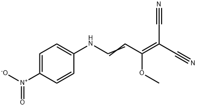 2-[1-METHOXY-3-(4-NITROANILINO)-2-PROPENYLIDENE]MALONONITRILE Struktur