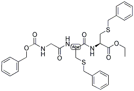 CBZ-GLY-S-BENZYL-L-CYS-S-BENZYL-L-CYS ETHYL ESTER Struktur